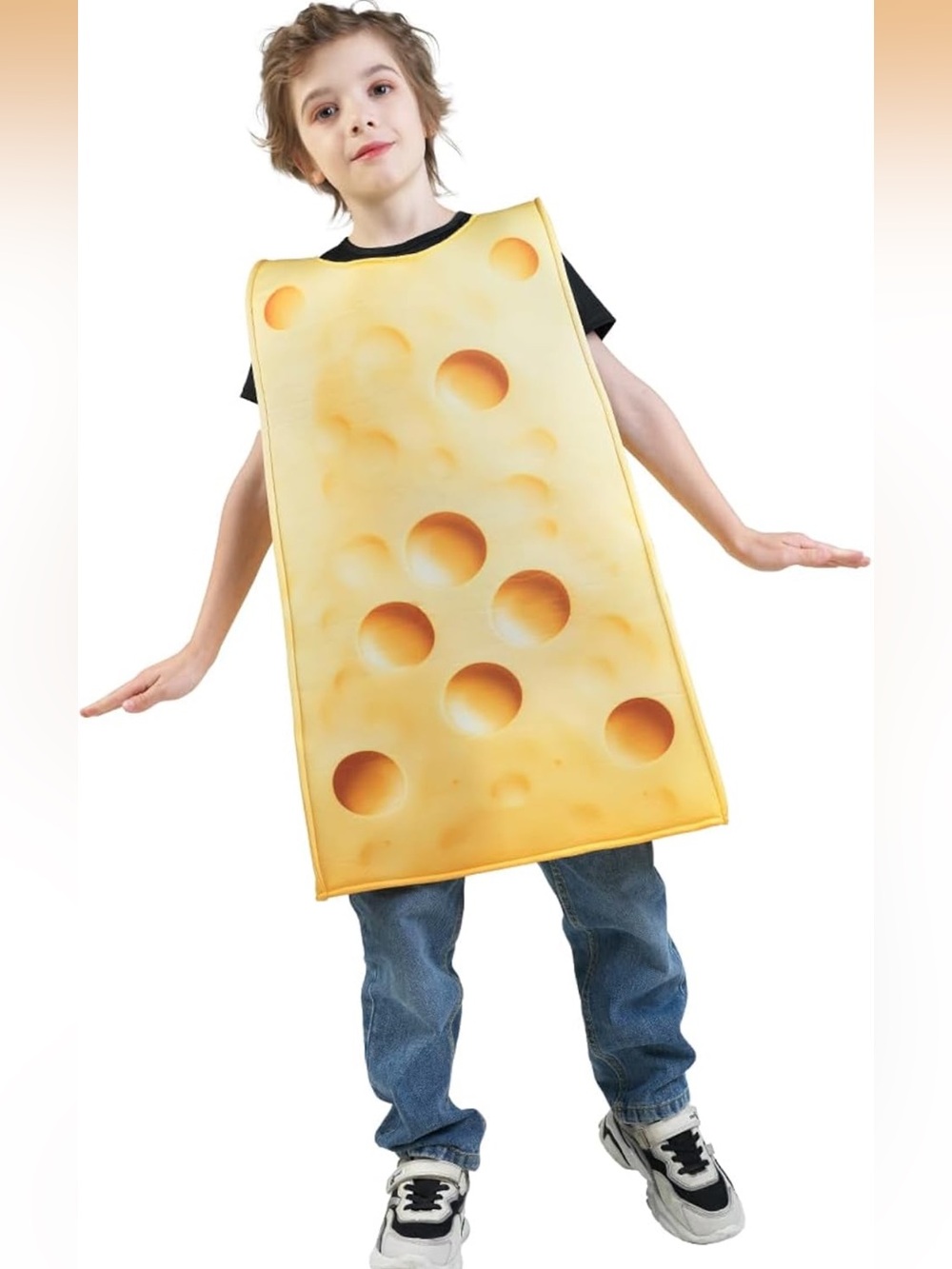 Kids Yellow Cheese Halloween Costume Tunic nwt